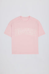 Oversized Cotton-Jersey T-Shirt in Powder Pink