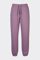 Brushed Jersey Mid-Rise Relaxed Joggers in Dusk