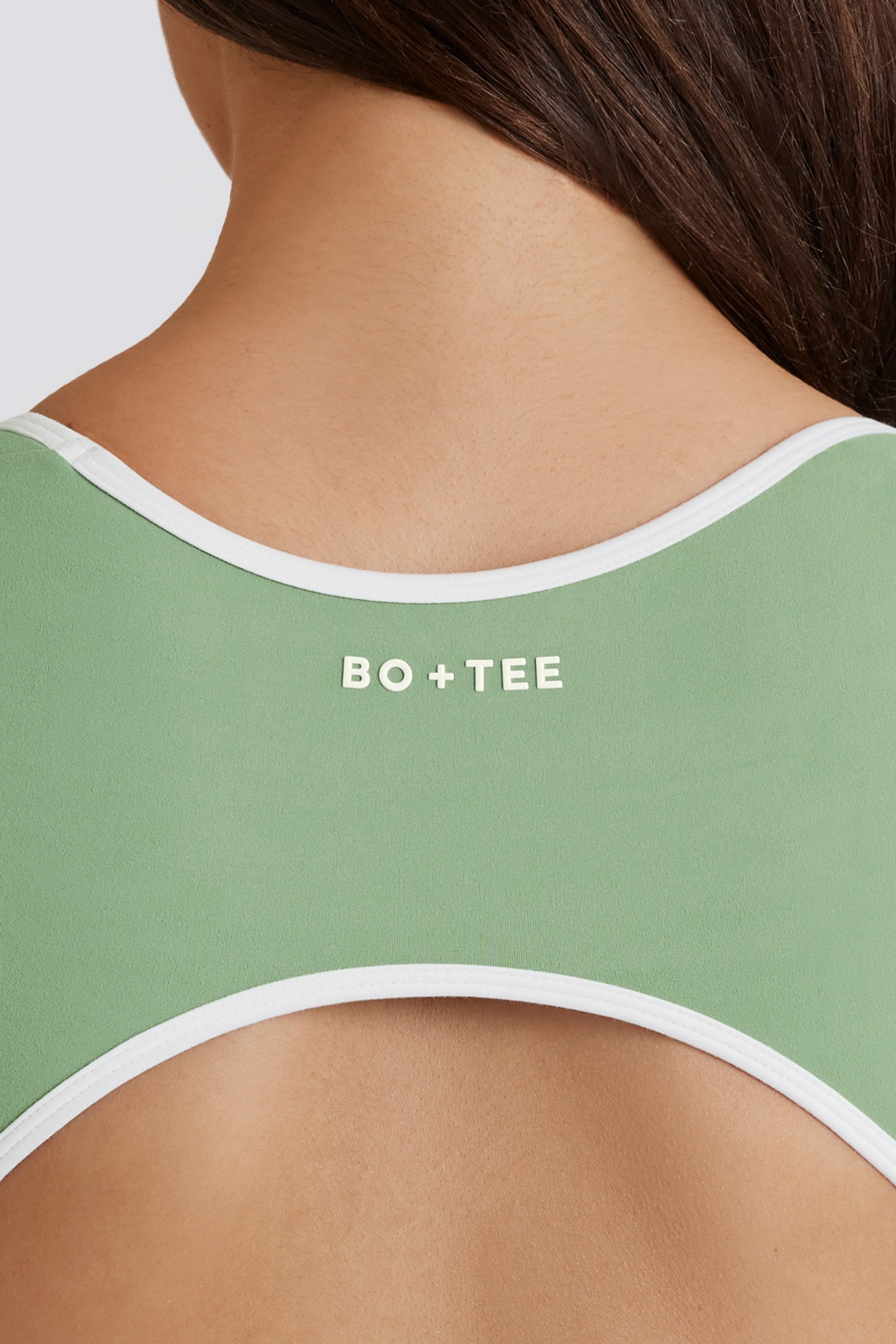 Soft Active Open-Back Unitard in Green