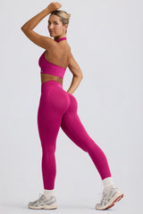 Define Luxe High-Waist Leggings in Berry